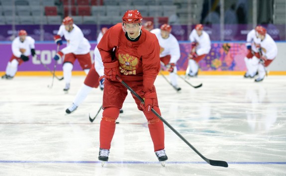 Pavel Datsyuk is fired up in Sochi (Jayne Kamin-Oncea-USA TODAY Sports)